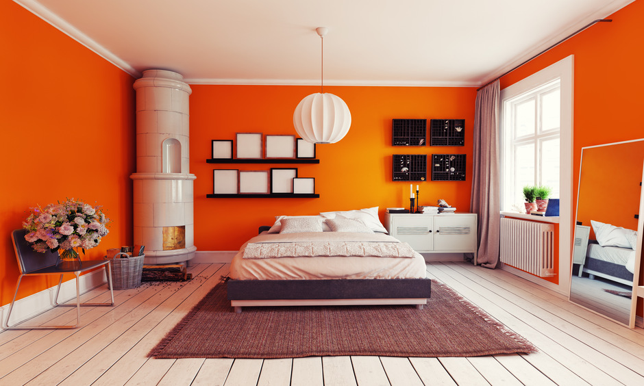 7 Orange Two-Color Combinations for Your Bedroom Walls